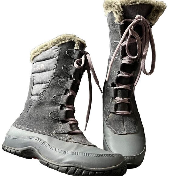 The North Face Women's Nuptse Pur-na Boot, size 7 , Iron Gate Grey/Quail Grey. - Picture 4 of 10